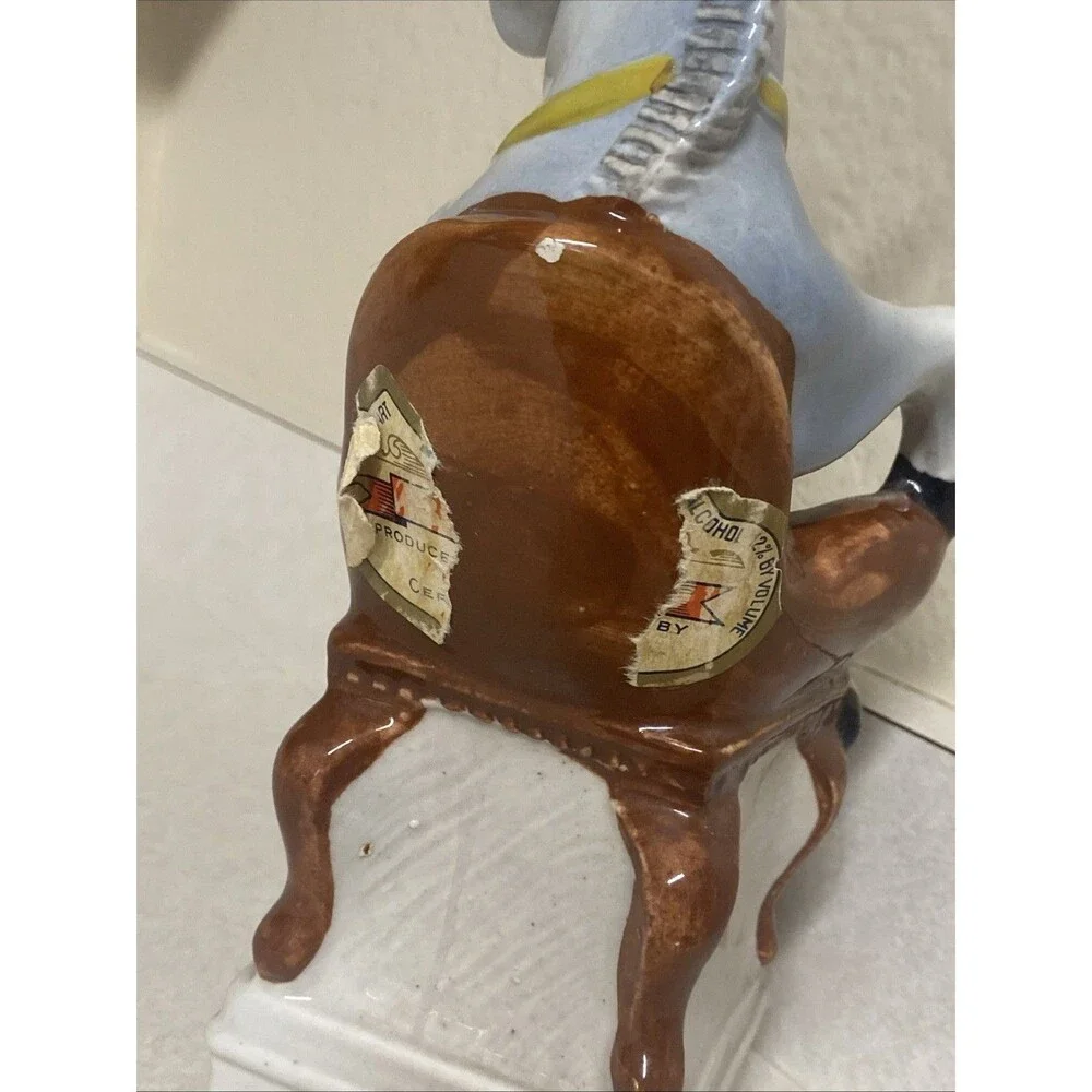 VINTAGE DONKEY WINE DECANTER HAND PAINTED ITALY